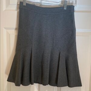 Diane Von Furstenberg Gray Fit and Flare Knee-Length Skirt